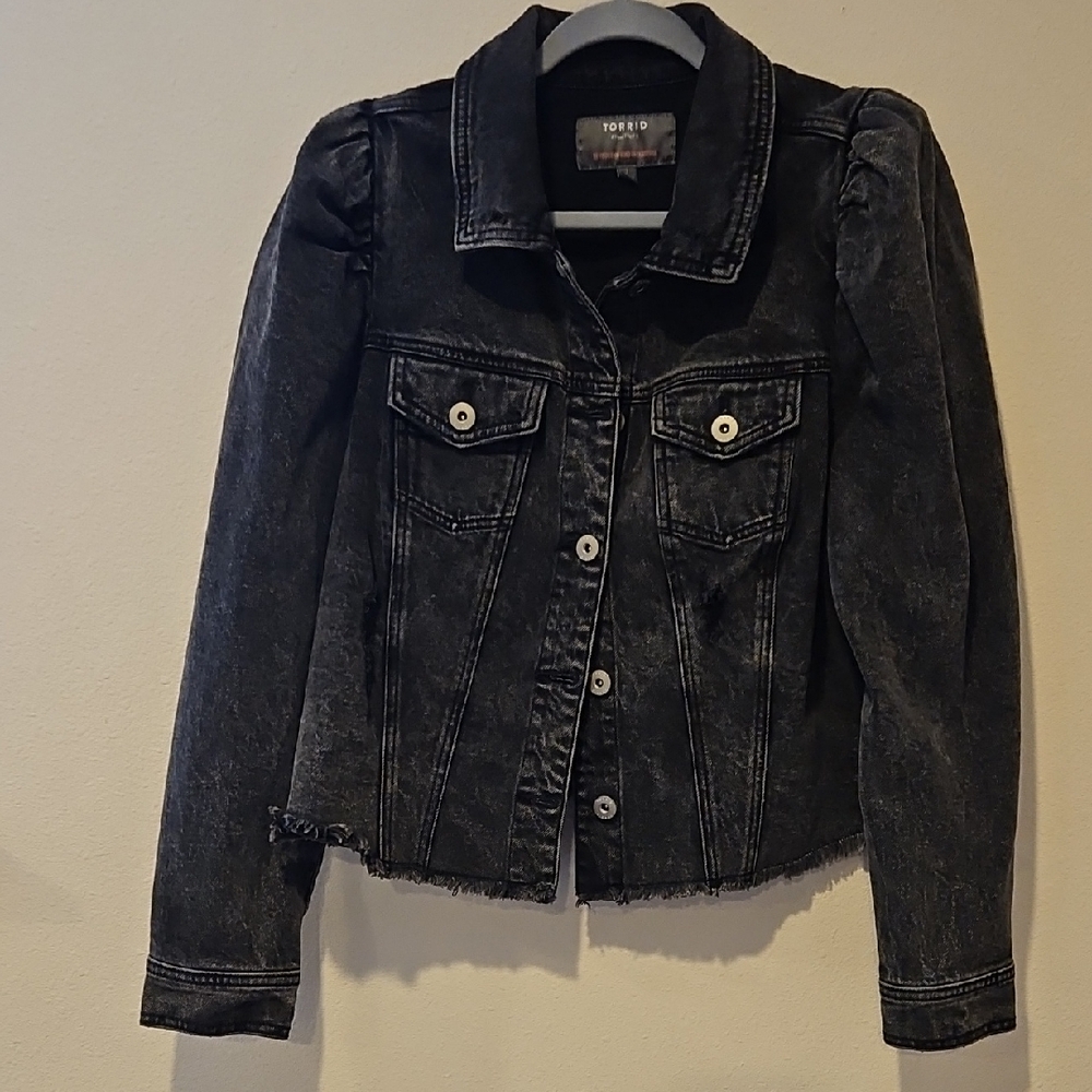 Torrid Dark Gray Jean Jacket for Women